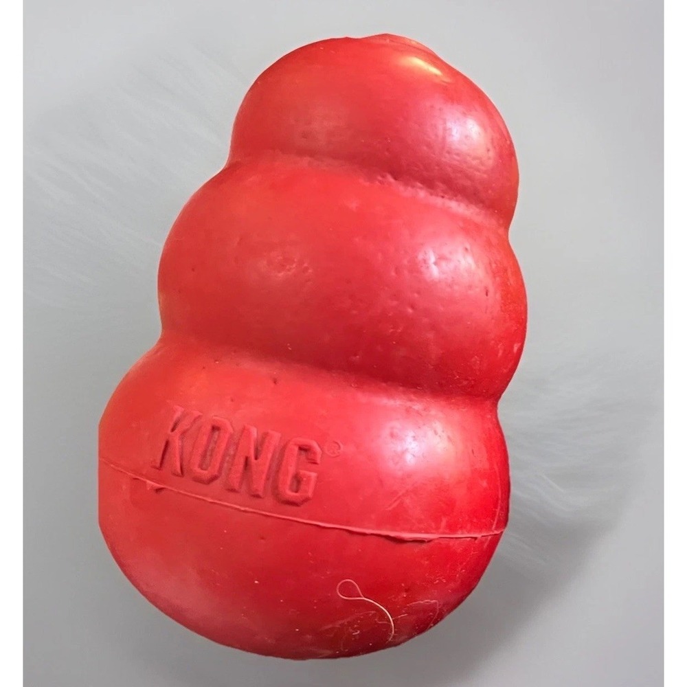 KONG XL Durable Classic Red Fetch & Chew Dog Toy Treat Stuffable 5"x2.5" 60-90#